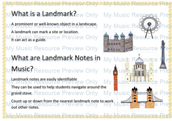 Landmark Notes Printable