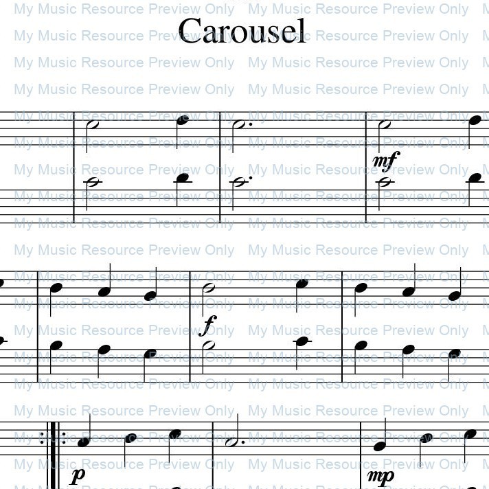 ‘Carousel’ from Rosamund Conrad’s Delightfully Easy Piano Duets: Book 2