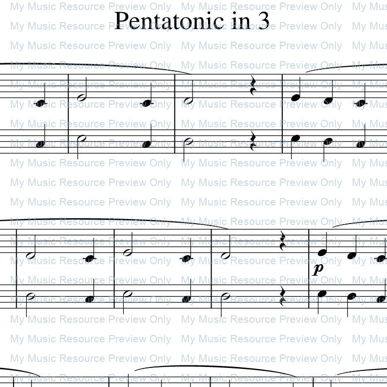 ‘Pentatonic in 3’ from Rosamund Conrad’s Delightfully Easy Piano Duets: Book 1