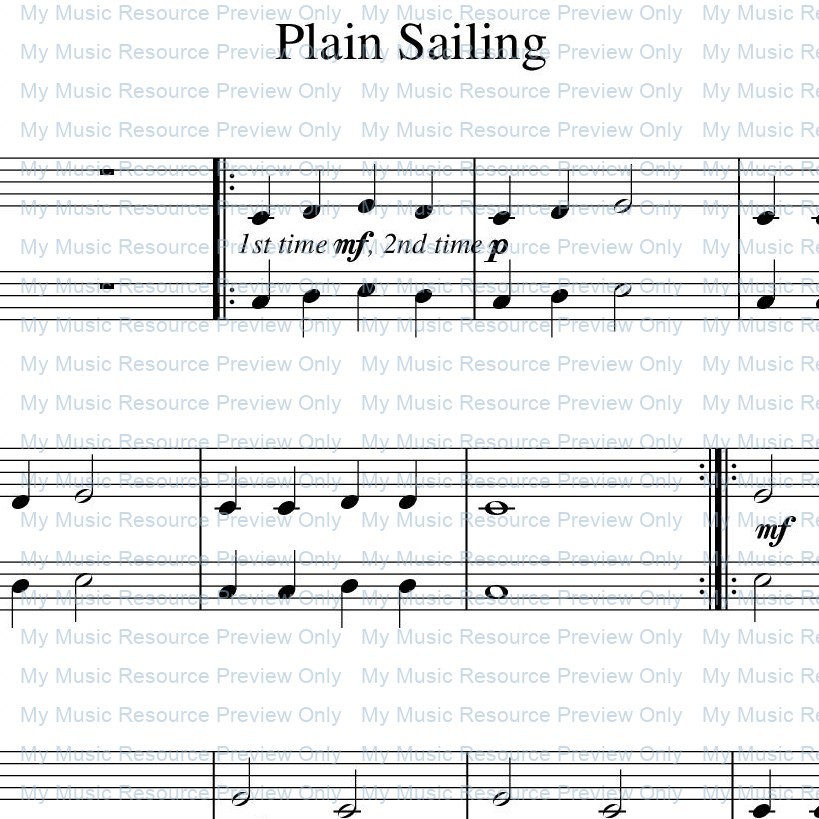 ‘Plain Sailing’ from Rosamund Conrad’s Delightfully Easy Piano Duets: Book 2