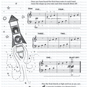 5 4 3 2 1 Blastoff! from Fun, Games and Party Pieces for Beginner Piano