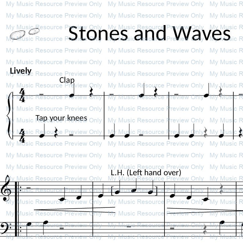 Stones and Waves from Fun, Games and Party Pieces for Beginner Piano
