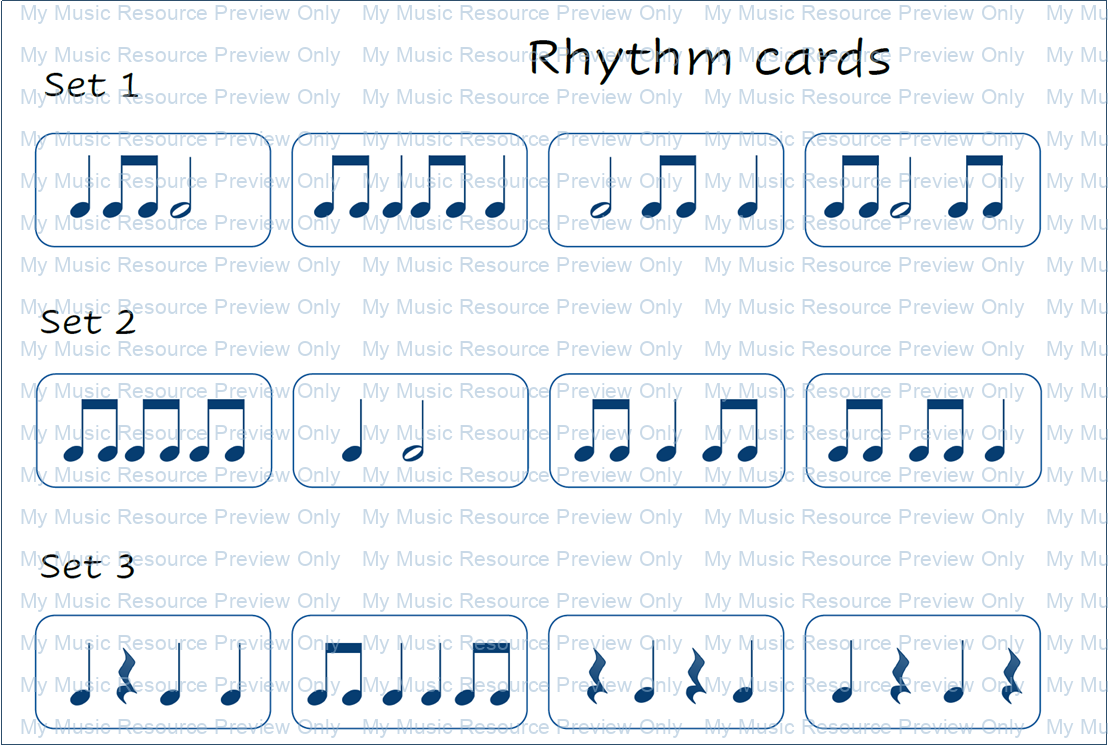 Christmas improvisation and composition activity Rhythm cards 2