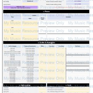 Exam Progress Tracker (Grade 2 Piano, ABRSM 2021 and 2022 syllabus)