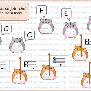 Alto Clef Note Recognition Game – Match the Hamsters