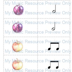 Fruit rhythm flashcards