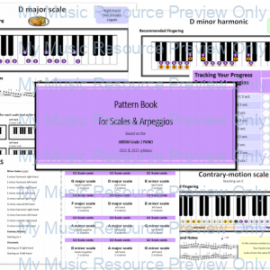 Pattern book Grade 2 Scales and Arpeggios (ABRSM Piano)