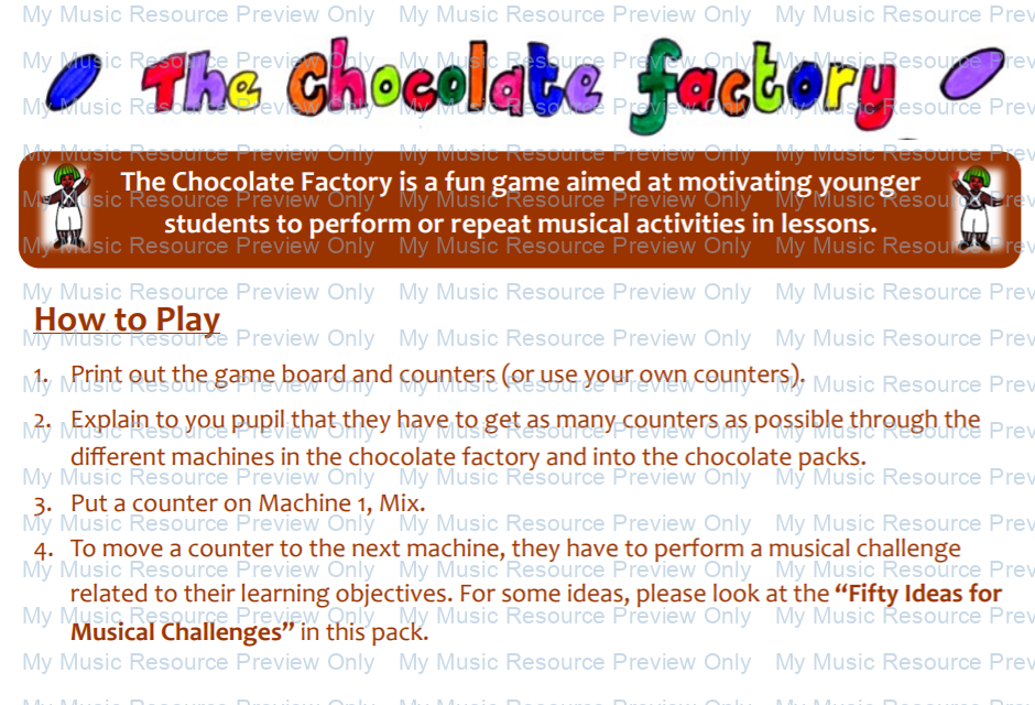 Chocolate Factory Music Game pic 1
