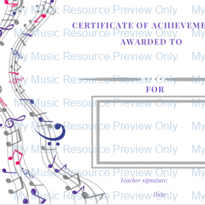 Certificates of Achievement