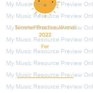 Summer Practice Journal