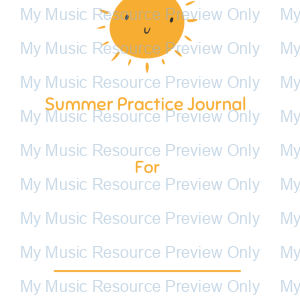 Summer Music Practice Journal