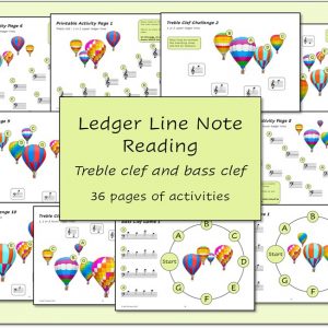 Ledger Line Note Reading – Treble and Bass Clef