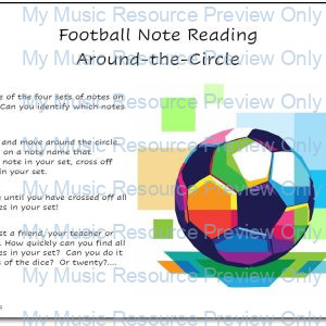 Football Note Reading Around-the-Circle (Alto and Tenor Clef)