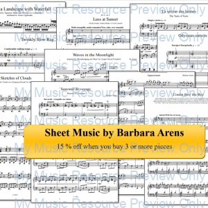 Sheet music bundle by Barbara Arens