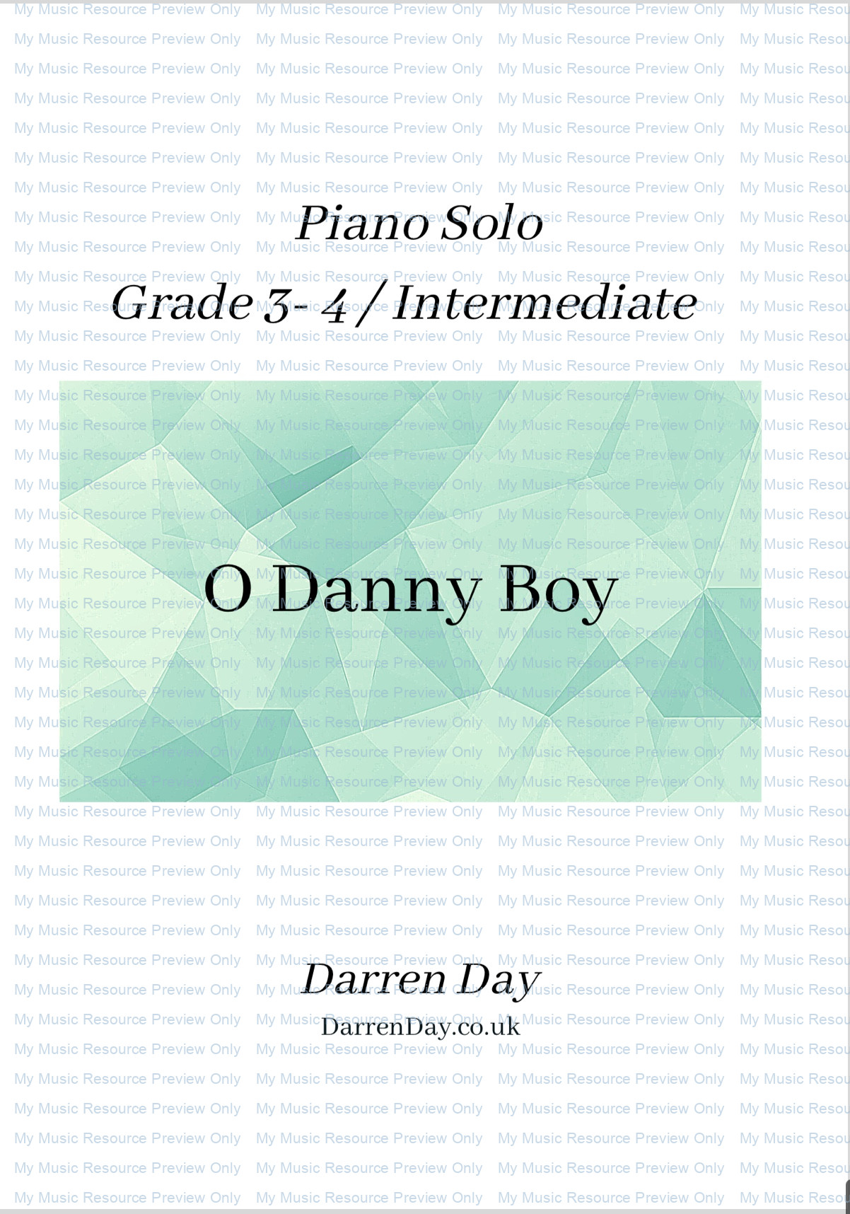 O Danny Boy intermediate Cover