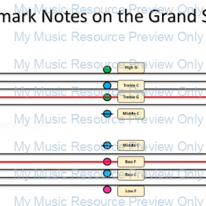 Landmark notes crib sheets, activities and cards