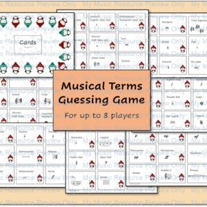 Christmas Musical Terms Guessing Game