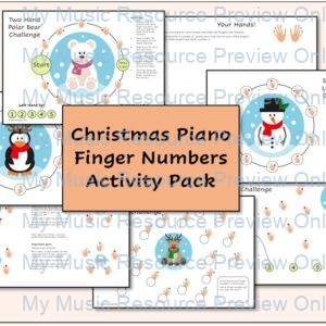 Christmas Piano Finger-Numbers Activity Pack