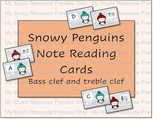 Snowy Penguins Note Reading Cover