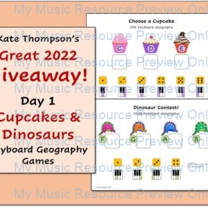 FREE 2022 Giveaway Day 1 – Cupcakes and Dinosaurs Keyboard Geography Games