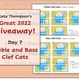 FREE 2022 Giveaway Day 7 – Treble and Bass Clef Cats