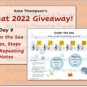 FREE 2022 Giveaway Day 9 – Under the Sea – Skips, Steps and Repeating Notes