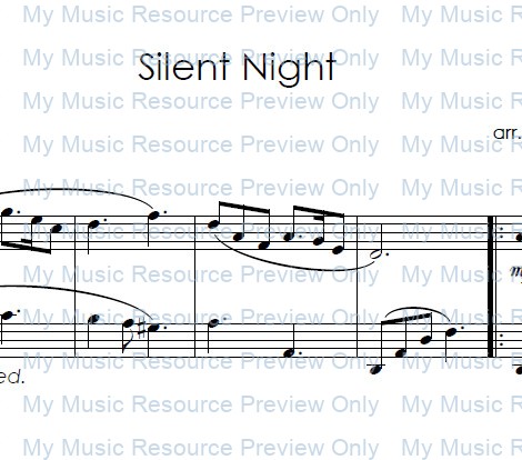 silent night piano arrangement