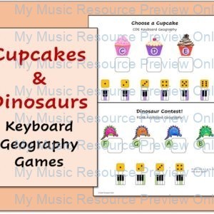 Cupcakes and Dinosaurs Keyboard Geography Games