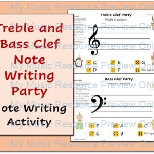 Treble and Bass Clef Note Writing Party