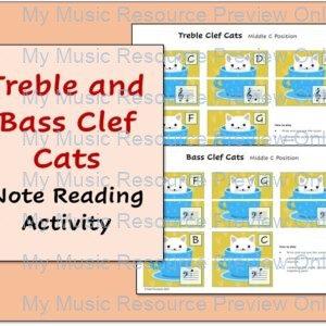 Treble and Bass Clef Cats