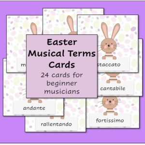 Easter Musical Terms Cards for Beginner Musicians