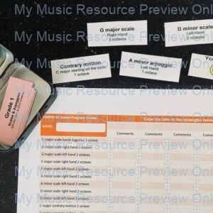 Scales Cards and Progress Trackers Initial Grade to Grade 5 (ABRSM 2021 & 2022 syllabus)