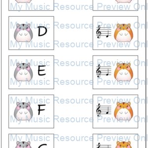 FREE Hamster-Themed Note Reading Cards