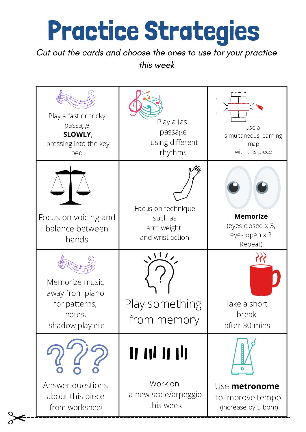 Practice Strategy Cards