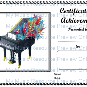 Selection of Piano-themed Certificates