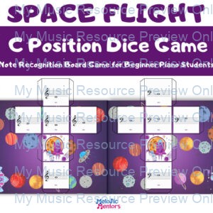 Space Flight Dice Game – C Position Note Recognition