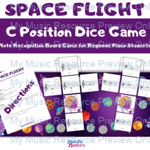 Space Flight Dice Game – C Position Note Recognition