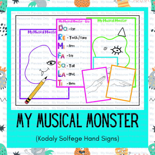My Musical Monster Kodaly hand signs