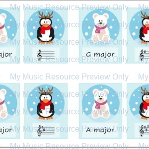 FREE Christmas Penguins and Polar Bears Key Signature Cards