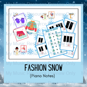 Fashion Snow piano notes