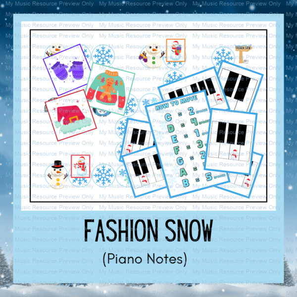 Fashion Snow piano notes