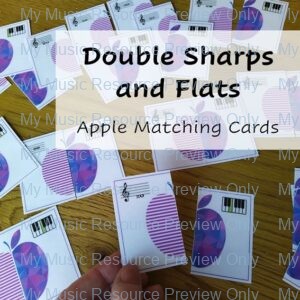 Double Sharps and Flats Matching Cards