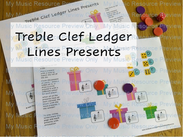 treble clef ledger line presents