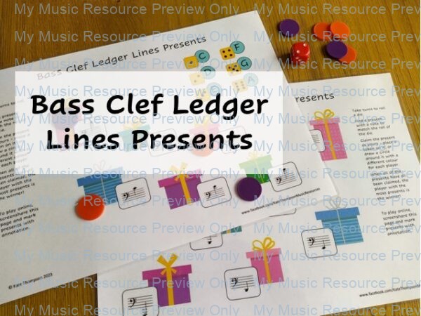 Bass clef ledger lines