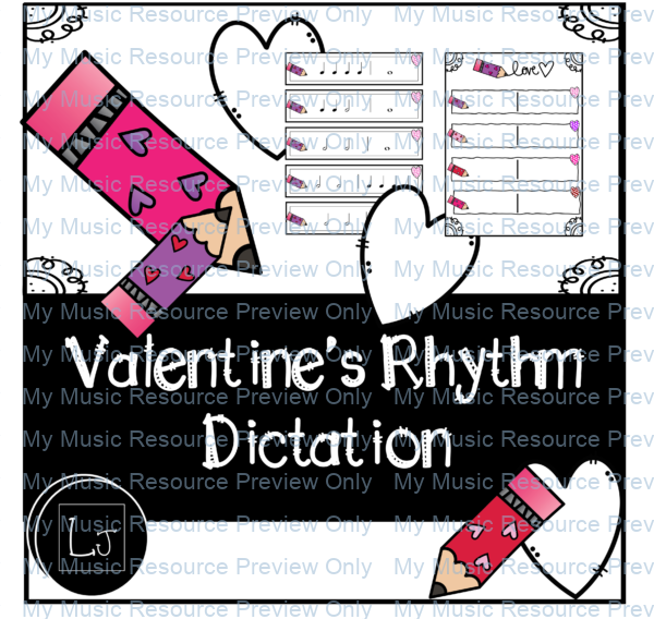 Valentine's Music Rhythm Dictation Cover