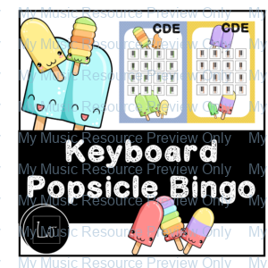 Keyboard Popsicle Bingo