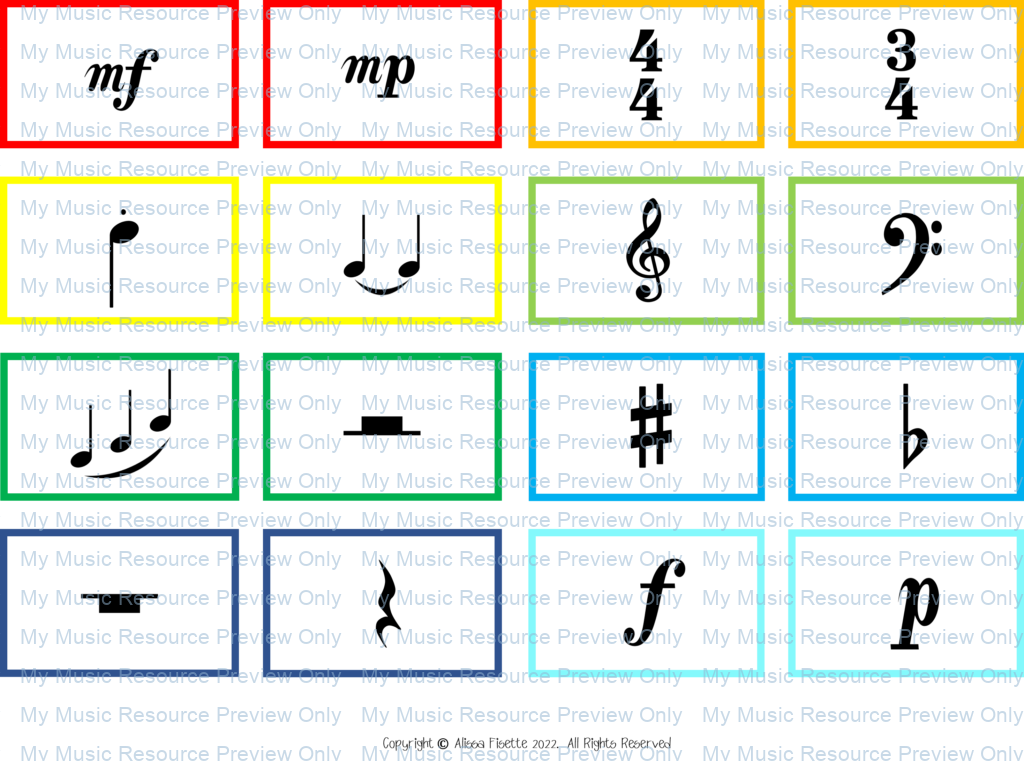 Rainbow Music Symbols game - My Music Resource