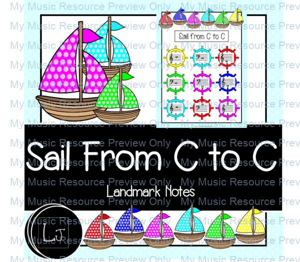 Landmark notes game C Sail from C to C