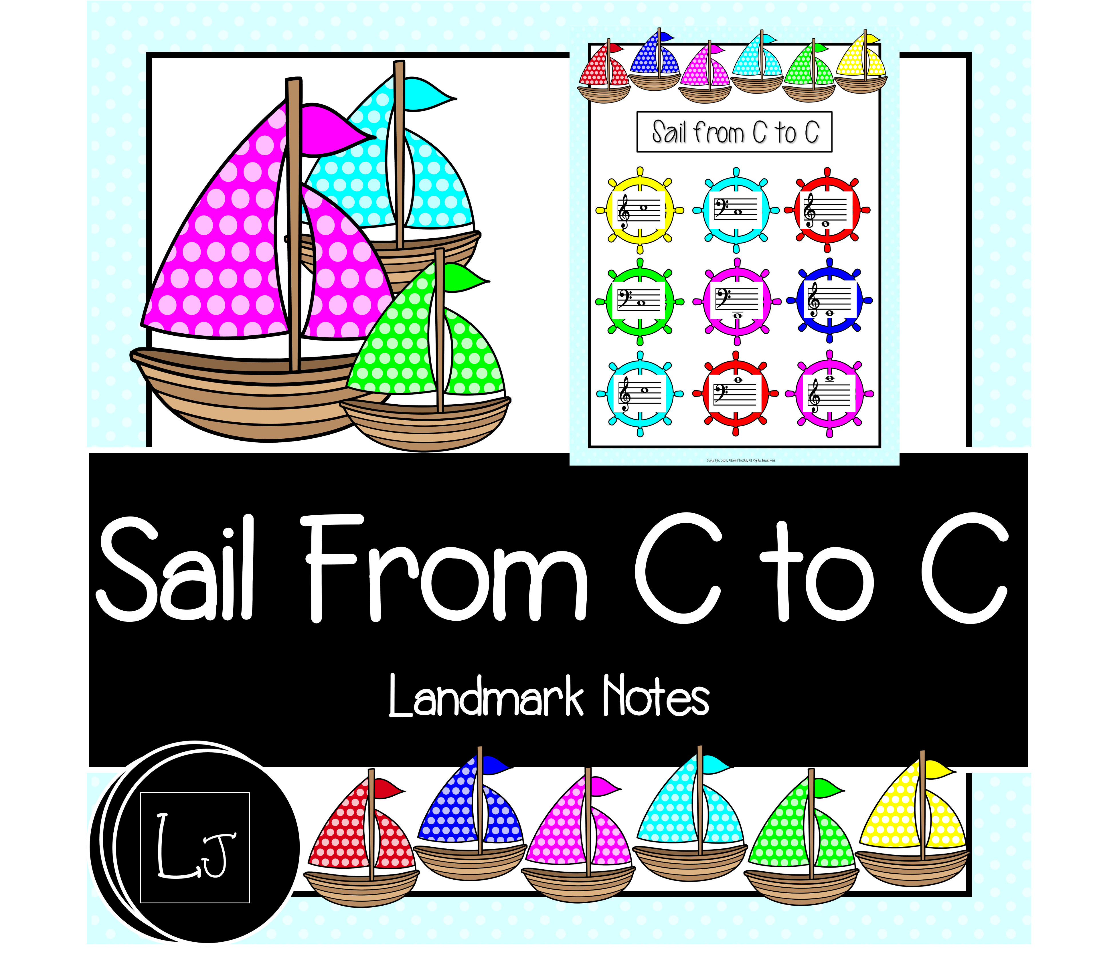 Landmark notes game C Sail from C to C