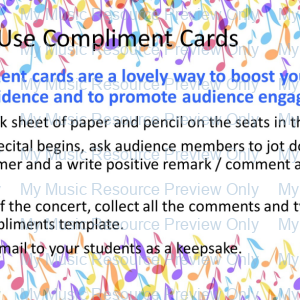 Recital Pack: Invitation, Certificate & Compliment Card (editable)